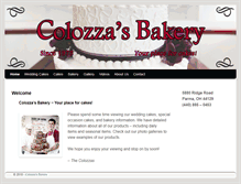Tablet Screenshot of colozzasbakery.com